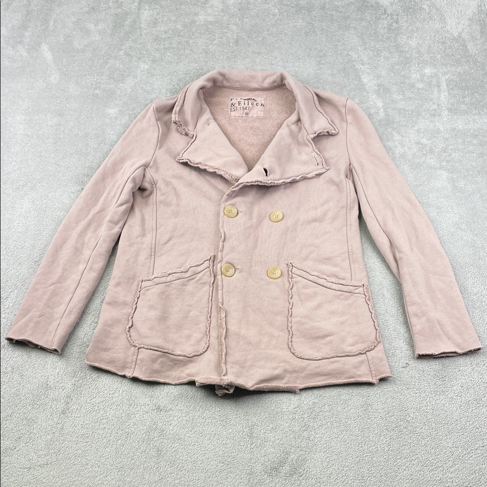 NEW Frank & Eileen XS 100% Cotton Taupe Beige Belfast Double Breasted Coat USA